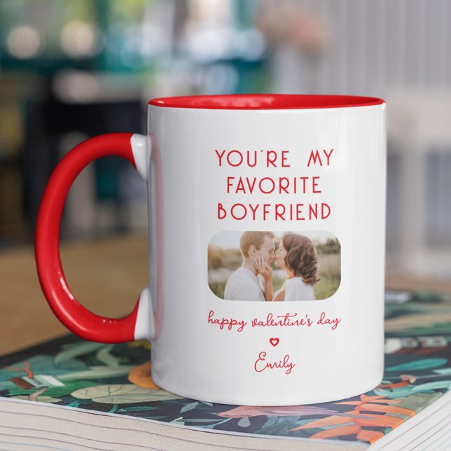 Taza Foto el día de San Valentín Eres mi novio favorito (Subido por el creador)