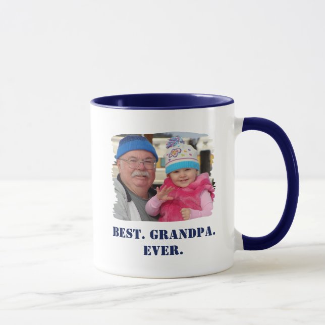 Taza Foto familiar personalizado Abuelo Nonno Mejor Abu (Derecha)