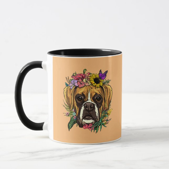 Taza Foto hermosa del perro Boxer (Izquierda)