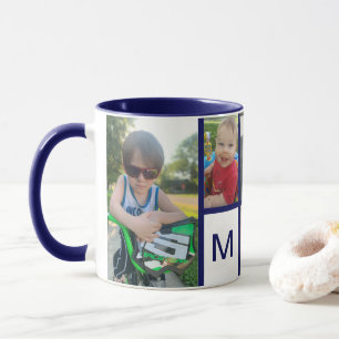 Taza Foto inicial favorita del niño de la frontera azu