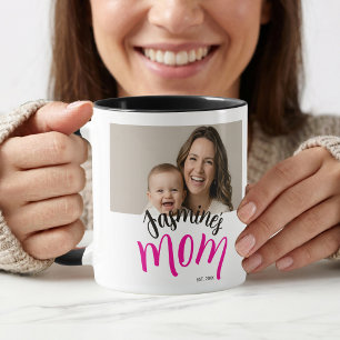 Taza Foto Mamá Estableció Nombre del Niño Año Personali
