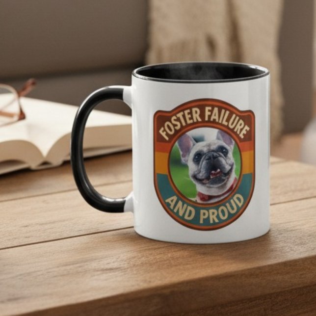 Taza Foto Mascota de doble cara "Falla en el desarrollo (Animal foster supporter pet photo mug)