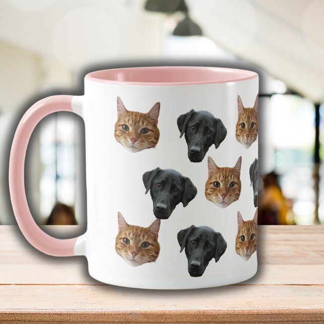 Taza Foto moderna de perro gato Personalizado cara a 2  (Subido por el creador)