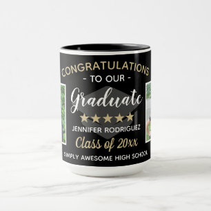 Taza Foto Personalizada 2 Felicitaciones Graduado Gradu