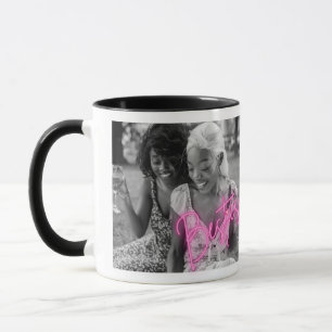 Taza Foto personalizada "Besties" en blanco y negro