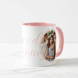Taza Foto personalizada "Buenos días!" Tipografía
