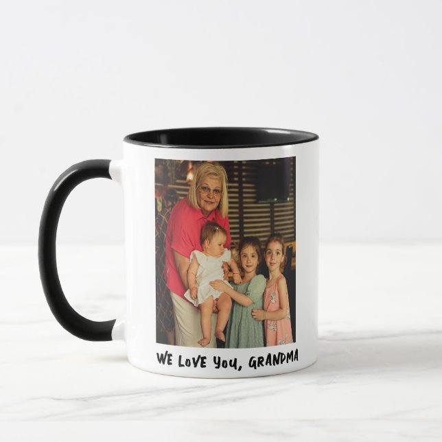 Taza Foto personalizada Café Mug, regalo de la abuela P (Izquierda)