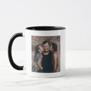 Taza Foto personalizada Coffee Mug, papá Minimalista