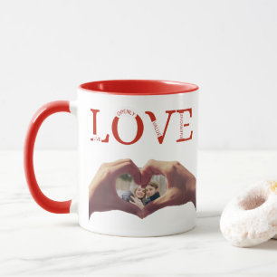 Taza Foto personalizada con acrónimo de AMOR
