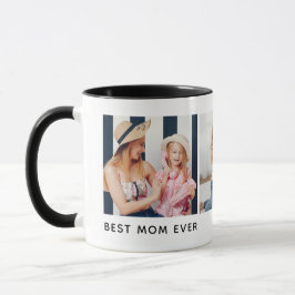 Taza Foto personalizada de 3 fotos 'La mejor mamá de to