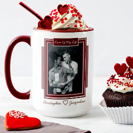 Taza Foto personalizada de El día de San Valentín román