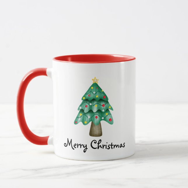 Taza Foto personalizada de Feliz Navidad  (Izquierda)