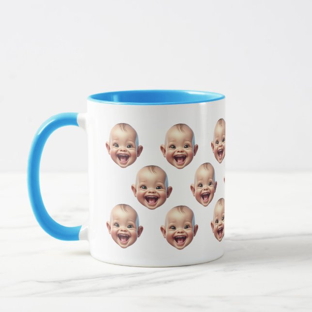Taza Foto personalizada de la cara del bebé (Izquierda)
