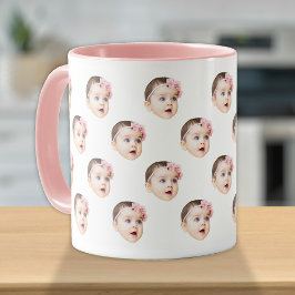 Taza Foto personalizada de la cara del bebé linda