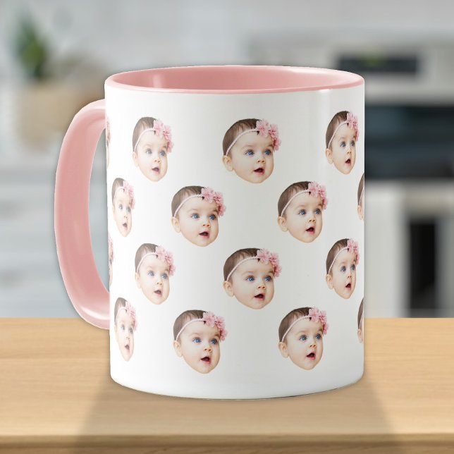 Taza Foto personalizada de la cara del bebé linda (Subido por el creador)