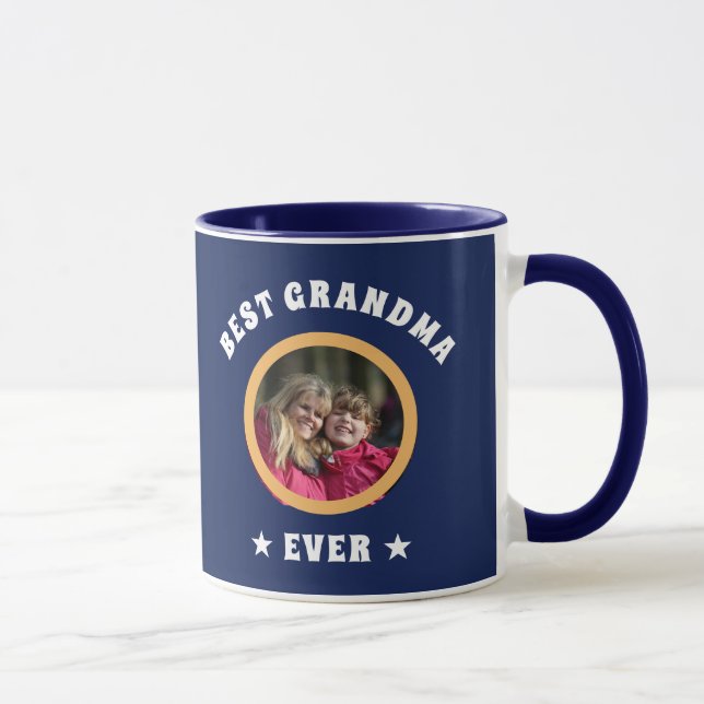 Taza Foto personalizada de la mejor abuela jamás Person (Derecha)