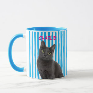Taza Foto personalizada de mascota Gato Perro Dueño Ray