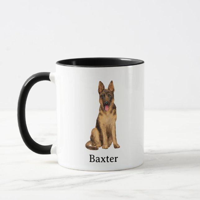 Taza Foto personalizada de Pastor Alemán (Izquierda)