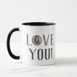 Taza Foto personalizada de Valentines Couple Heart Pers