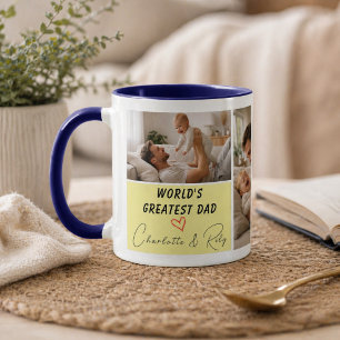 Taza Foto personalizada del mejor papá del mundo   Día 