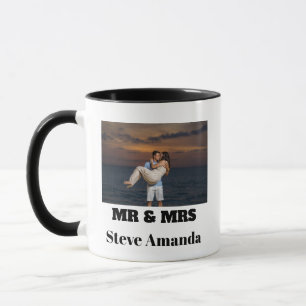Taza Foto Personalizada Sencilla Moderna, Elegante Sr.