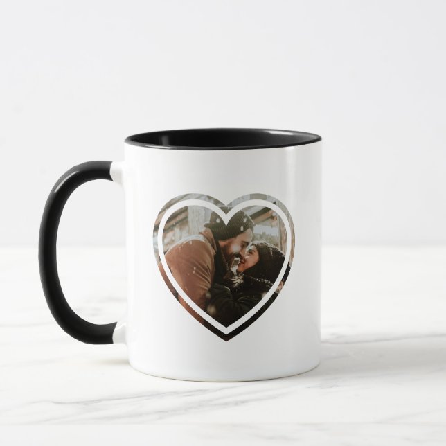 Taza Foto personalizada y mensaje personal romántico (Izquierda)