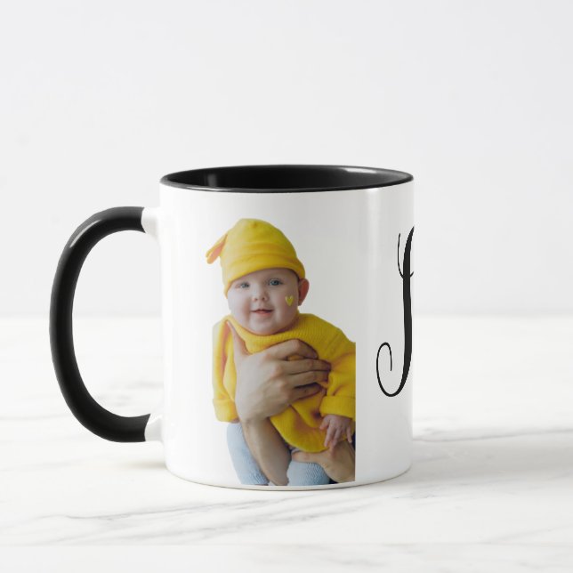 Taza Foto personalizada y nombre café Mug (Izquierda)