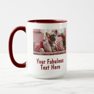 Taza Foto personalizada y rojo del texto