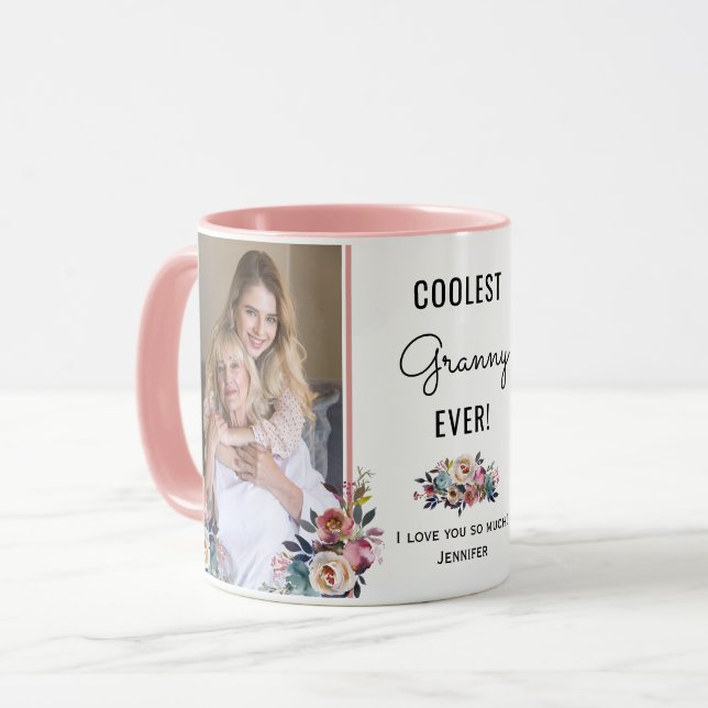 Taza Foto Personalizado: Abuela Abuela Mimi Nana (Anverso izquierdo)