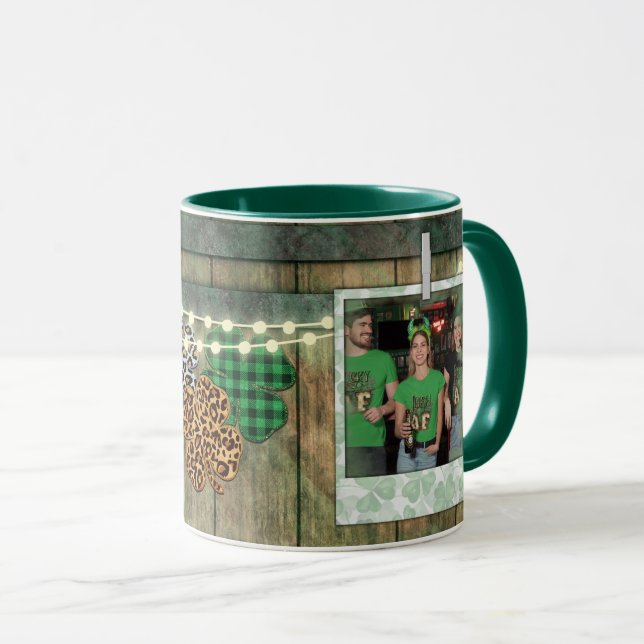 Taza Foto personalizado del Día de San Patricio (Anverso derecho)