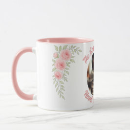Taza Foto personalizado Floral Mug - La mejor mamá de l