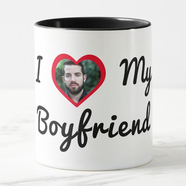 Taza Foto personalizado personalizada Amo a mi novio (Subido por el creador)
