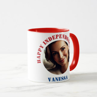 Taza Foto personalizado y nombre 4 de julio Mug