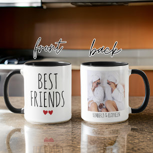 Taza Foto personalizado y nombre de los mejores amigos 