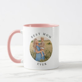 Taza Foto redonda moderna HARPER Mejor Mamá Café Mug