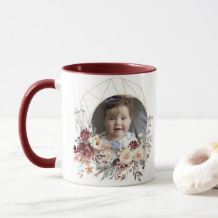 Taza Foto romántica floral