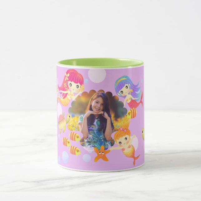 Taza Foto rosa de Mermaids (Centro)