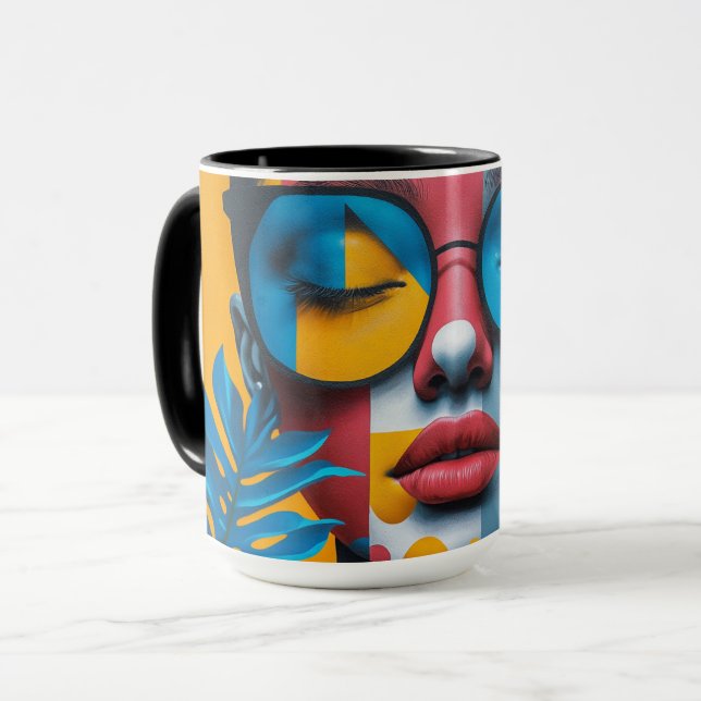 Taza Foto simple y moderna de Personalizado y música pe (Anverso izquierdo)