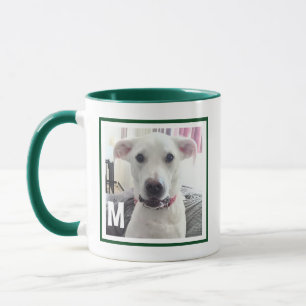 Taza Foto simple y Navidades iniciales de perros callej