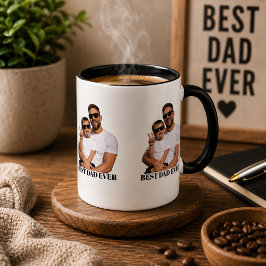 Taza Foto transparente personalizada del mejor papá del