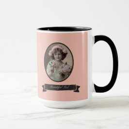 TAZA FOTO VICTORIANA DE UN HERMOSO CHICA MUG