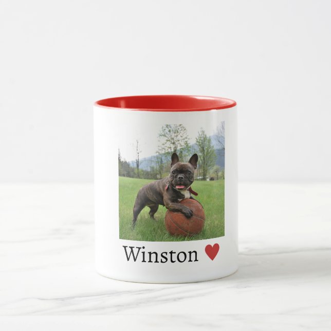 Taza Foto y nombre Bulldog francés Perro Lover (Centro)