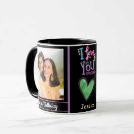 Taza Foto y nombre del cumpleaños feliz de la modernida