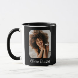 Taza Foto y nombre personalizados modernos Crea tu prop