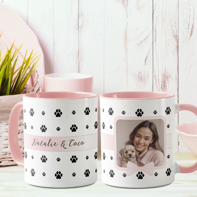 Taza Foto y texto del Personalizado de la vaca rosa de  (Subido por el creador)