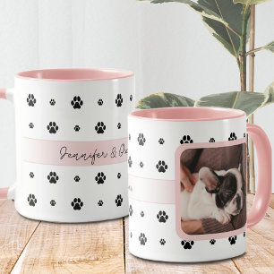 Taza Foto y texto del Personalizado rosa de Rubor Perg 