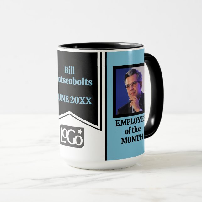 Taza Fotoempleado personalizado del mes mug (Anverso derecho)