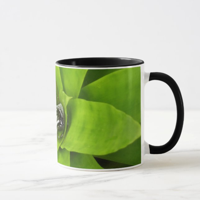Taza Fotografía Botánica Verde Bromeliad (Derecha)