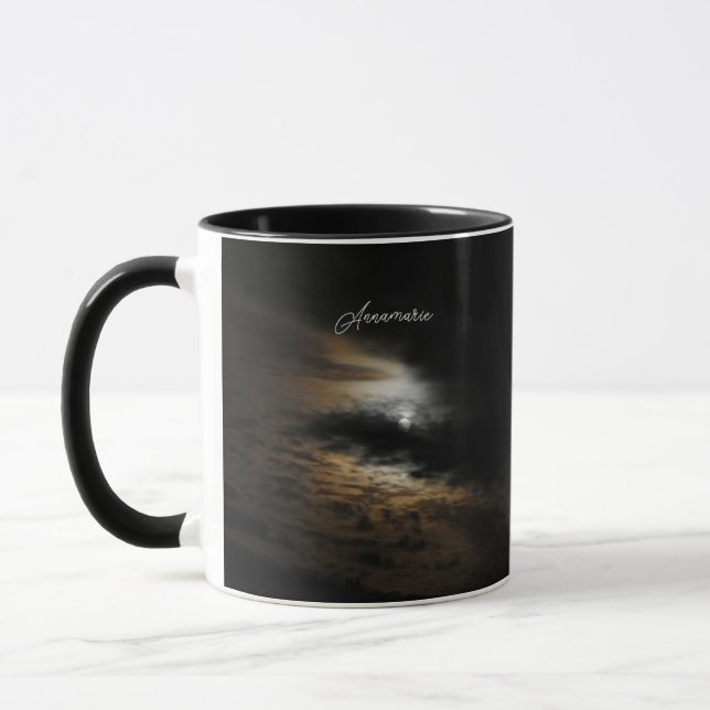 Taza Fotografía Celestial Personalizada De Las Nubes De (Izquierda)