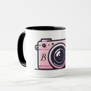 Taza Fotografía de cámara de fotos de instantánea rosa